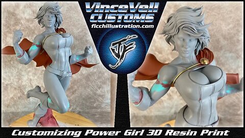 Customizing a Power Girl B3Dserk Resin 3D print Statue