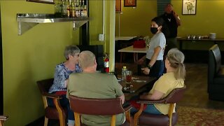 Dine-in restaurant customers adapt to new normal
