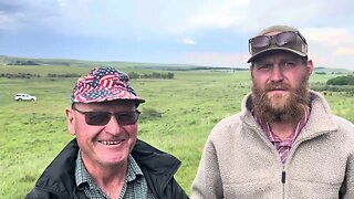 Father/son graziers Art & Lee covered up all their crop land with grass in Saskatchewan.