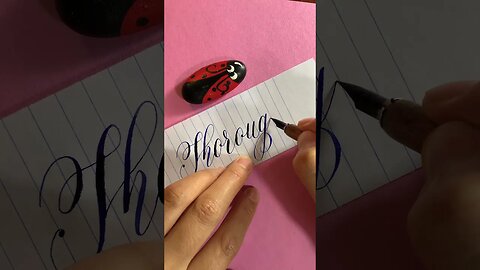 Calligraphy Word: Thoroughly #calligraphy #handwriting