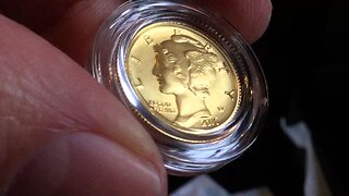 Mercury Dime Centennial Gold Coin Unboxing!!