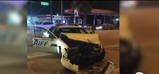 Deputies narrowly avoid serious injuries; one in crash, another pushed into traffic