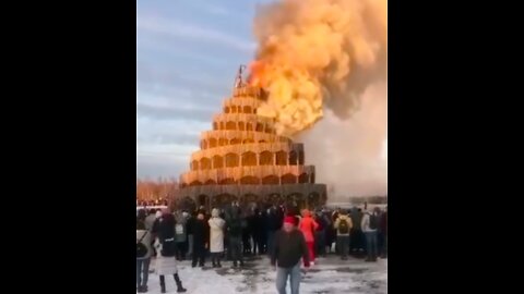Russia Burned Down A Replica Of The Tower Of Babel!