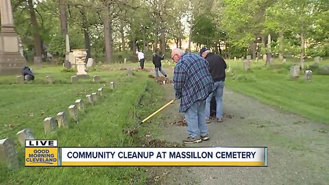 Volunteers spruce up Massillon Cemetery ahead of Memorial Day holiday