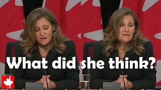 Freeland asked POINT BLANK about her thoughts the moment Yaroslav Hunka was recognized in the House