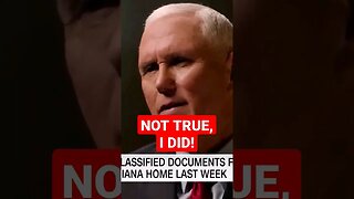 Mike Pence caught in LIE about 🗂 classified documents. #shorts #maga #news