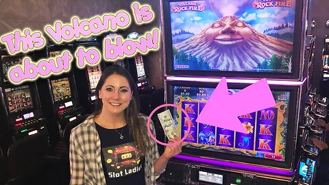 Can Melissa Make The Volcano BLOW??! 🌋$100 Slot Play on Volcanic Rock Fire 🔥| Slot Ladies