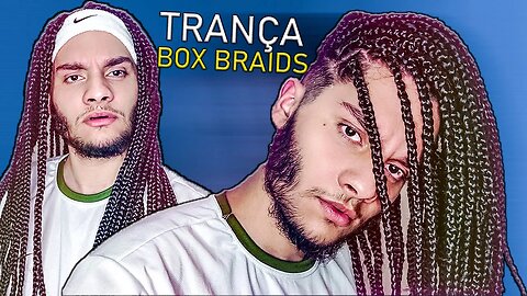 COLOCANDO TRANÇAS BOX BRAIDS NO CABELO MASCULINO *resultado incrível* 😱