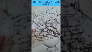 Flowers in a Vase-Preprinted Canvas-WIP 1