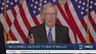 Senator Mcconnell says no to stimulus bill increase
