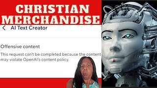 AI Programmed Against Christians Say It Is A Violation Against Their Content Policies #ai #christian