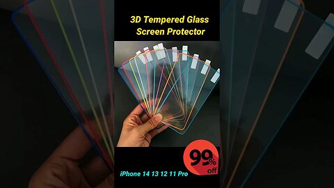 3D Fluorescent Anti-fall Luminous Tempered Glass Screen Protector For iPhone #youtubeshorts