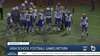 High School Football resumes in San Diego County