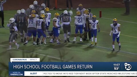 High School Football resumes in San Diego County