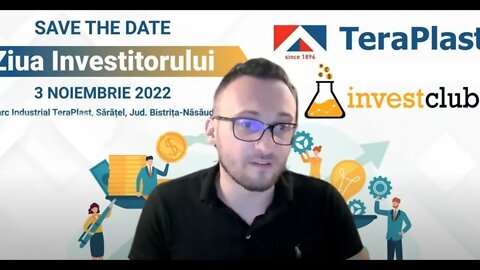 Invitație Ziua Investitorului Teraplast Bistrița (TRP) - 3 noiembrie 2022