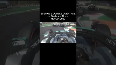 Sir Lewis Hamilton´s DOUBLE OVERTAKE on Norris and Gasly onboard #shorts | Monza2022