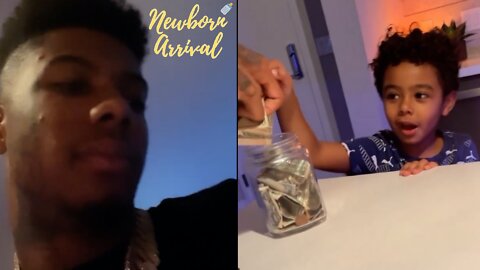 Blueface Shocks Son Javaugn By Stuffing $4k Cash Into His Money Jar! 🤑