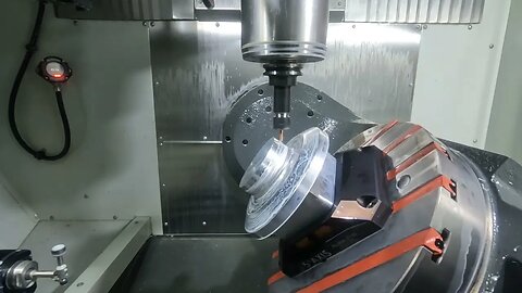 5 Axis machining a lathe feature