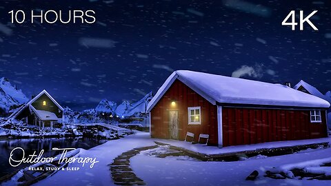 💨Relaxing Blizzard in Lofoten Norway | Icy Howling Wind Sounds for Sleeping, Relaxing and Studying