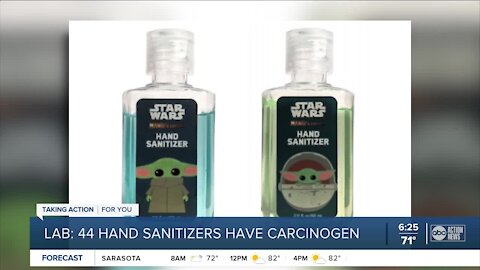 Study finds cancer-causing chemical in 44 hand sanitizers