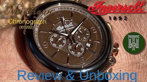 Ingersoll "The Michigan" 24/hr 50m Chronograph Watch - Review & Unboxing (I01202 / Miyota 0S20)