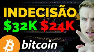 BITCOIN: INDECISÃO E ANSIEDADE! [Vamos para $32K ou $24K?]