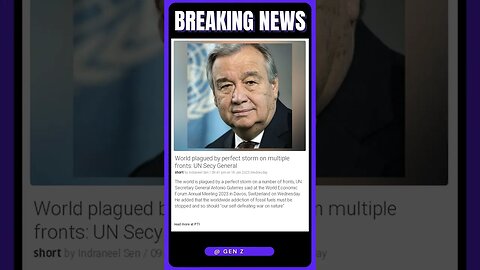 UN Secretary General Antonio Guterres Warns of 'Perfect Storm' of Crises at World Economic