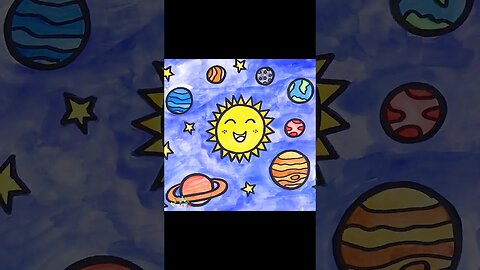 Drawing and Coloring the Solar System for Kids & Toddlers | Ariu Land