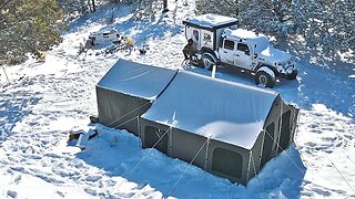 WINTER CAMPING in a Canvas Hot Tent - What do I do for fun?