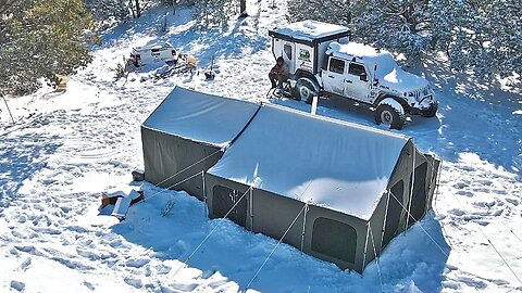 WINTER CAMPING in a Canvas Hot Tent - What do I do for fun?