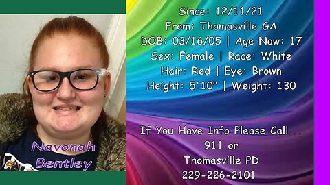 #Missing #Anniversary | Navonah Bentley | 12/10/2021