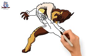 How to Draw Sabretooth from X-Men - Step by Step