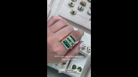 Modern vintage trendy emerald birthstone fine mens & women jewelry holiday Christmas gift ideas