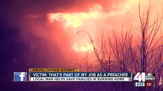Local man helps save families in burning home