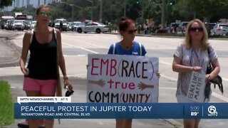 Protesters in Jupiter hold demonstration in a call for change