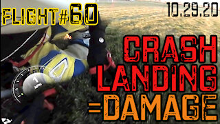 Paramotor Flight #60 Crash Landing = Damage