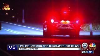 Homes burglarized in Sewall's Point