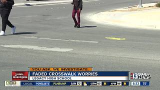 Parents worried about faded crosswalk