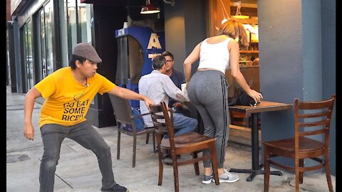 Chair Pulling Prank in West Hollywood!