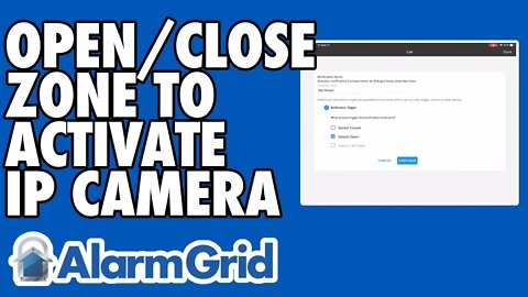 Getting an Alarm or Zone Open or Close to Activate a Honeywell IP Camera
