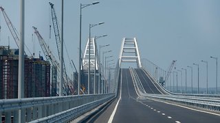 Putin Drives Across Controversial Bridge Connecting Russia To Crimea