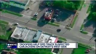 Michigan State Police helicopter busts carjacking suspects