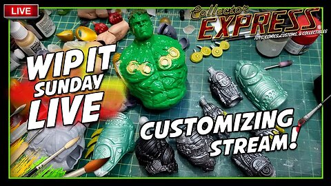 Customizing Action Figures - WIP IT Sunday Live - Episode #52 - Painting, Sculpting, and More!