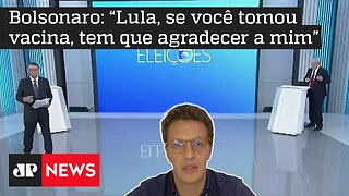 Lula e Bolsonaro debateram na TV Globo sobre o combate à pandemia