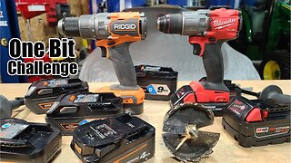 RIDGID R86115 Drill Vs Milwaukee 2804-20 With A Milwaukee Heavy-Duty Self-Feed Bit