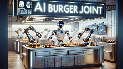 🍔AI Burger FLIPPING ROBOT powered Restaurant - Singularity is Coming🤖