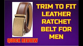 Nice Mens Leather Dress or Casual Ratchet Belt - Trim to Fit