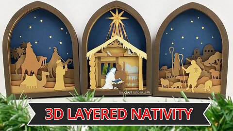 3D LAYERED NATIVITY SCENE CUT OUT WITH CRICUT | Christmas Decor