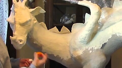 Dragon - Paper Mache Clay in Progress