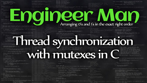 Thread synchronization with mutexes in C